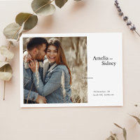 Elegant Typography Horizontal Photo Wedding