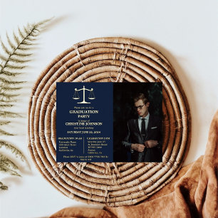 Elegant Typography Law School Graduation Party