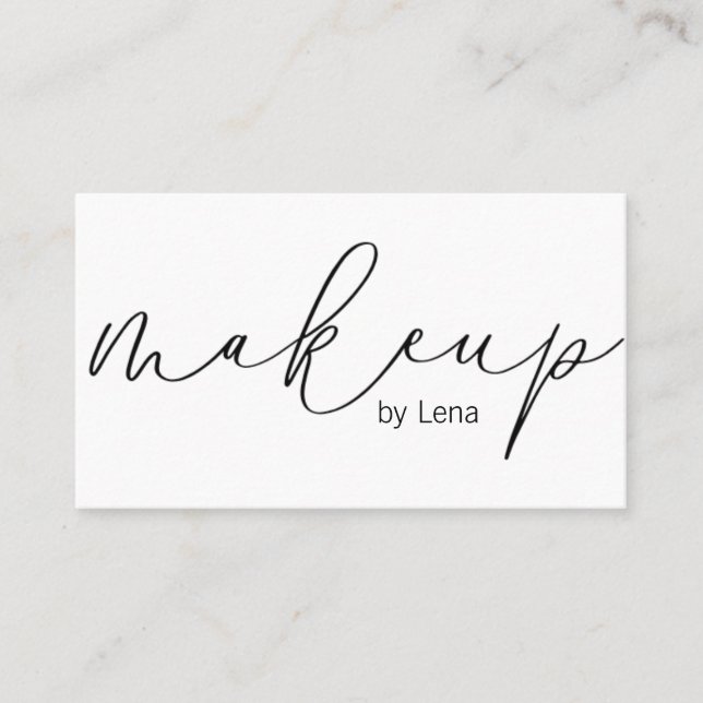 Elegant Typography Makeup  | Business Card (Front)