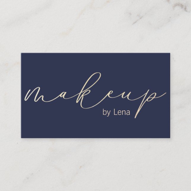 Elegant Typography Makeup  | Business Card (Front)