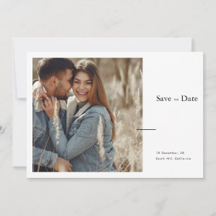 Elegant Typography Modern Minimalist Photo Save The Date