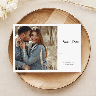 Elegant Typography Modern Minimalist Photo Save The Date