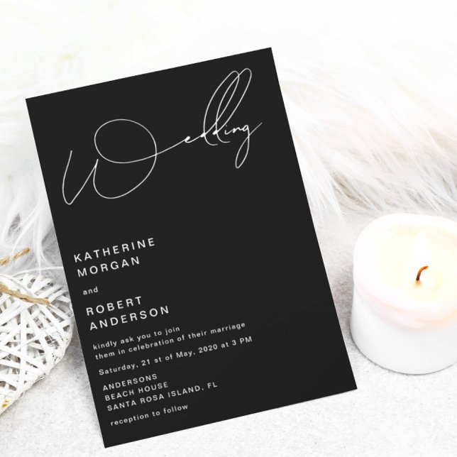 elegant typography modern wedding invitation (Creator Uploaded)