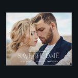 Elegant typography modern wedding landscape photo flyer<br><div class="desc">Elegant typography modern wedding landscape photo announcement flyer</div>