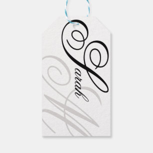 Elegant Typography Monogram Gift Tags