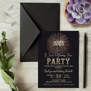 Elegant Typography New Year's Eve Party Invitation
