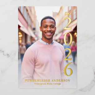 Elegant Typography Photo Graduation Party