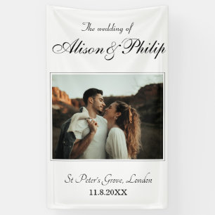 Elegant Typography Photo Template Wedding Banner