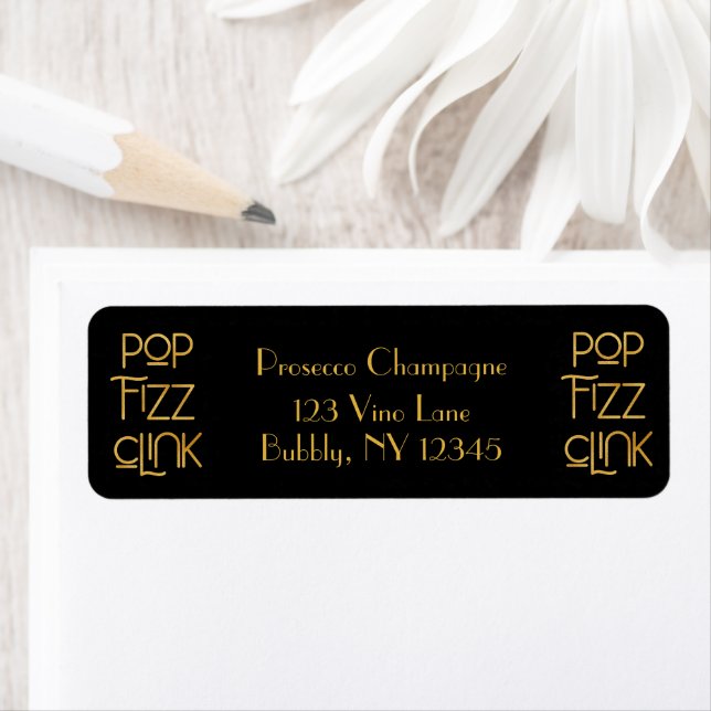 Elegant Typography Pop Fizz Clink Birthday (Insitu)