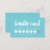 elegant typography robbin egg blue loyalty card (Front/Back)