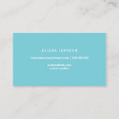 elegant typography robbin egg blue loyalty card (Back)