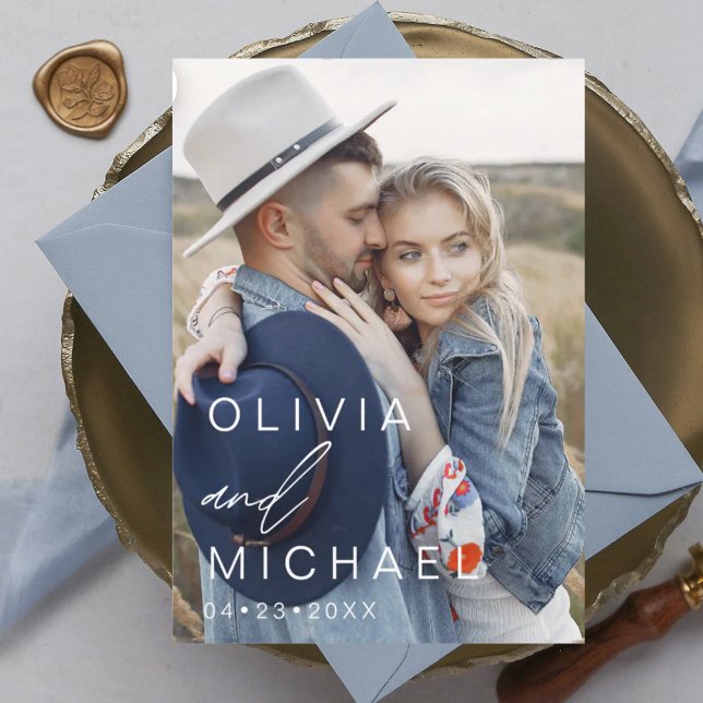 Elegant Typography Save the Date Photo Minimalist (Creator Uploaded)