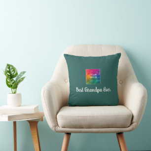 Elegant Typography Template Best Grandpa Ever Cushion