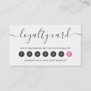 elegant typography trendy white simple minimalist loyalty card