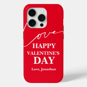 Elegant Typography Valentines day couple iPhone 15 Pro Case
