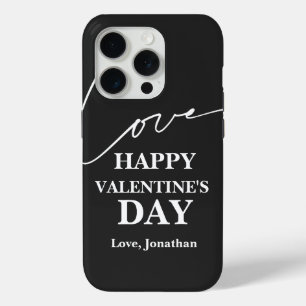 Elegant Typography Valentines day couple iPhone 15 Pro Case