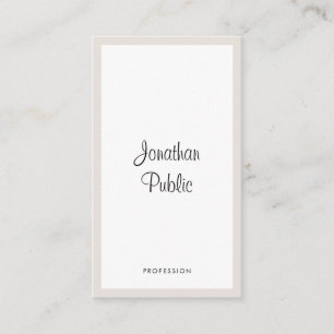 Elegant Typography Vertical Minimalist Modern Business Card