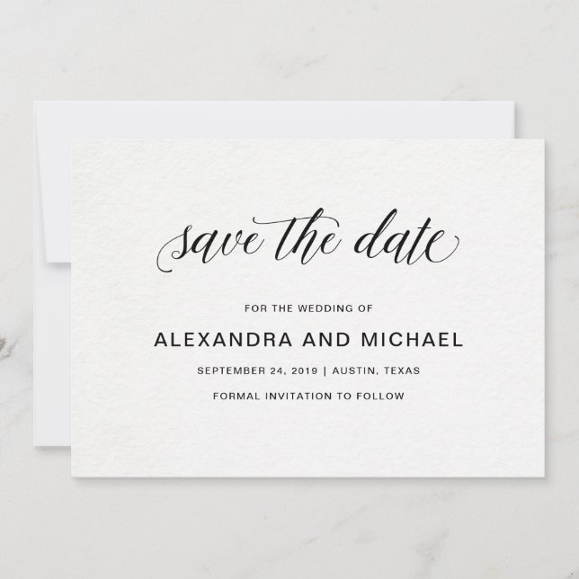 Elegant Typography | Wedding Save the Date (Front)