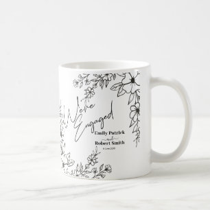 Elegant Typography we're engaged Coffee Mug