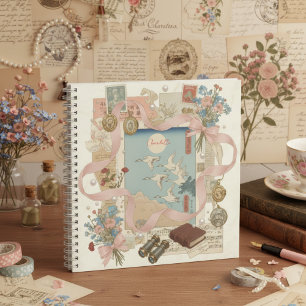 Elegant Ukiyoe Collage Art – Vintage JP Beauty Notebook