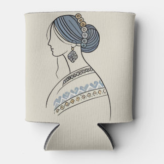 Elegant Ukrainian Folk Art Can Cooler