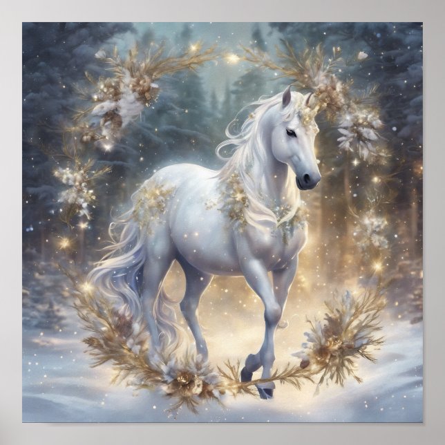 Elegant Unicorn Scene 3s Poster (Front)