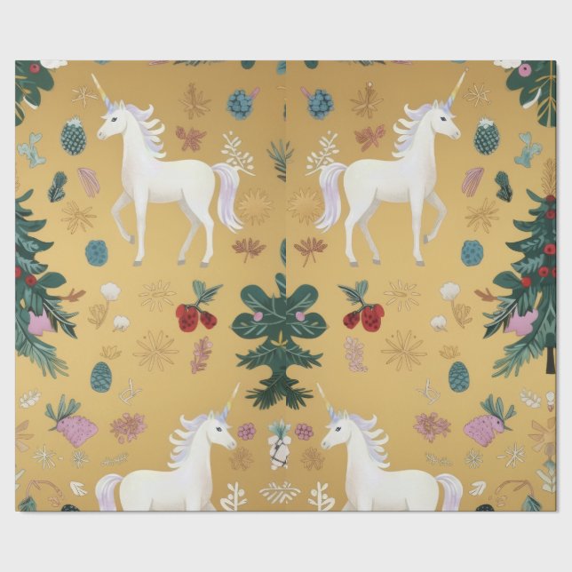 Elegant Unicorn Wrapping Paper  (Seam)