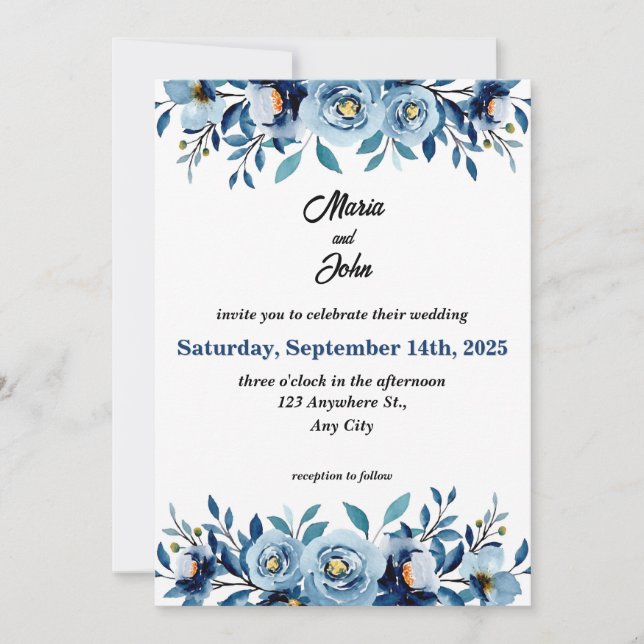 Elegant Unique Chic Romantic Minimalist Classic  Invitation (Front)