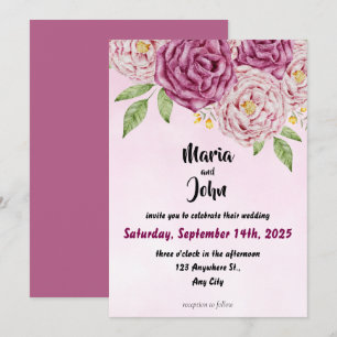 Elegant Unique Chic Romantic Minimalist Classic  Invitation