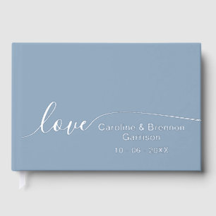 Elegant Unique Couple Names Love Text Gold Guest Book