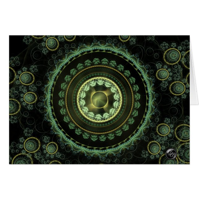 Elegant Unique Fine Art Thank You Greeting Card (Front Horizontal)