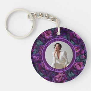 Elegant Unique Gifts For Men Custom Peonies Key Ring