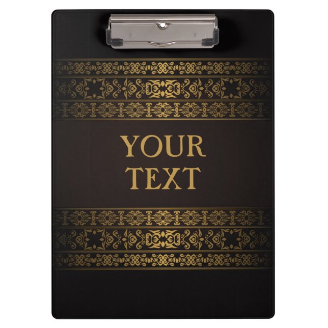 Elegant Unique Golden Clipboard (Front)