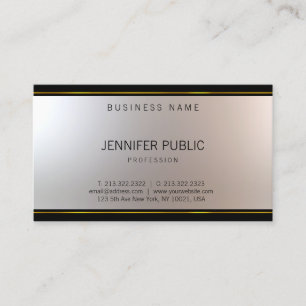 Elegant Unique Modern Design Glamourous Plain Business Card