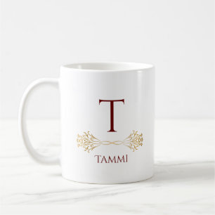Elegant Unique Personalise Monogram Name Christmas Coffee Mug