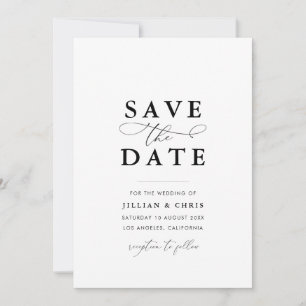 Elegant Unique Photo save the date card
