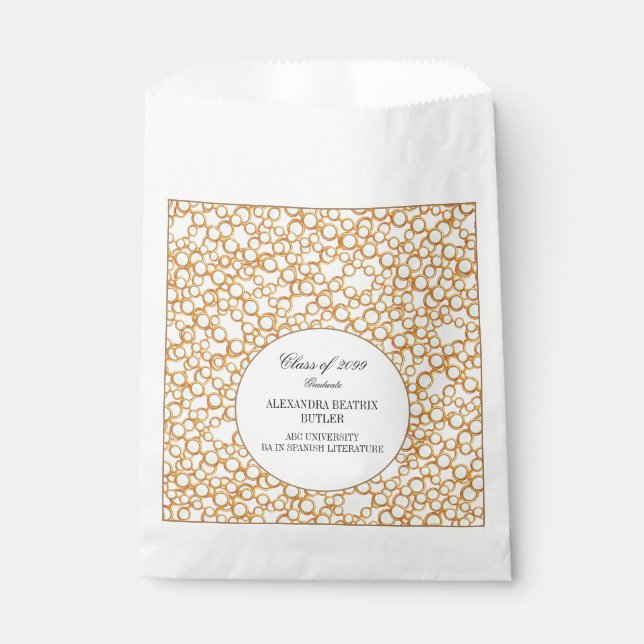 Elegant University Master's Grad Graduation Party Favour Bags (Front)