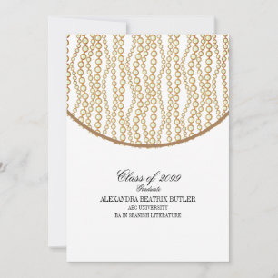 Elegant University Master's Grad Graduation Party Invitation