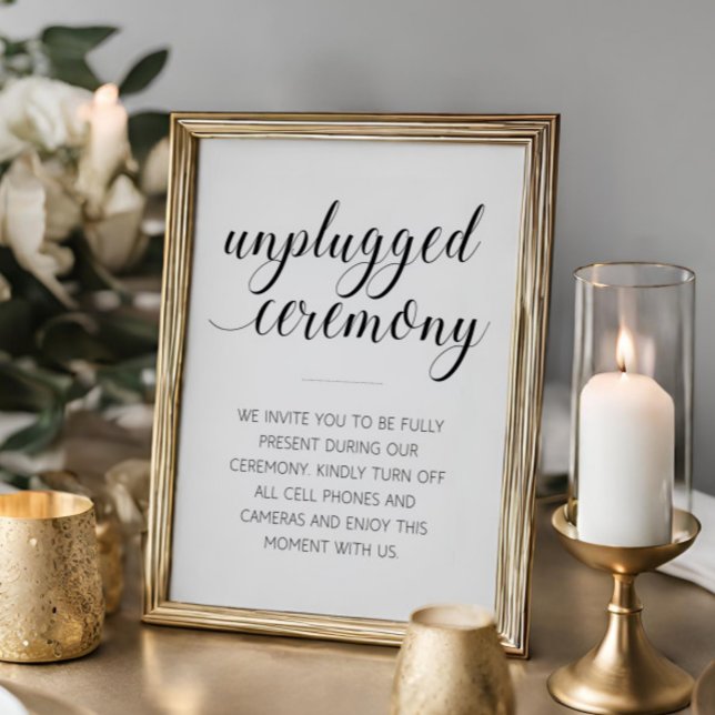Elegant Unplugged Wedding Ceremony Sign (Creator Uploaded)