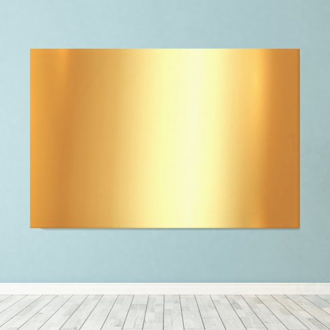 Elegant Upload Your Photo on Gold Background XXL Canvas Print (Insitu(Wood Floor))