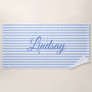 ELegant usty Blue Bachelorette Weekend Party Beach Towel