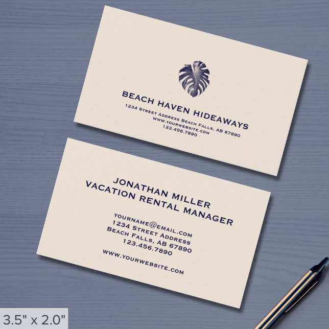 Elegant Vacation Rental Manager Business Card (Creator Uploaded)
