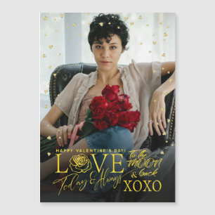 Elegant Valentine’s Day Golden Hearts Frame