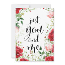 Elegant Valentine's Card "Just You and Me"