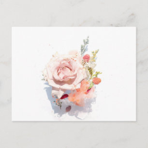 Elegant Valentine's Day Floral Holiday Postcard