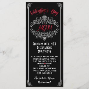 Elegant Valentine's Day Menu