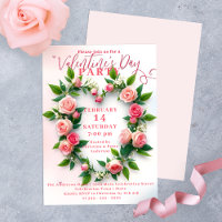 Elegant Valentine's Day Party with Rose Wreath