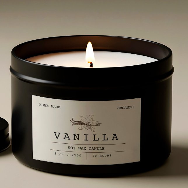 Elegant Vanilla Beige Boho Candle Labels (Elegant Vanilla Beige Boho Candle Labels)