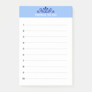 Elegant Vector on Light Blue Things To Do Post-it Notes