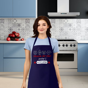 Elegant Vegan Friends Not Food Apron